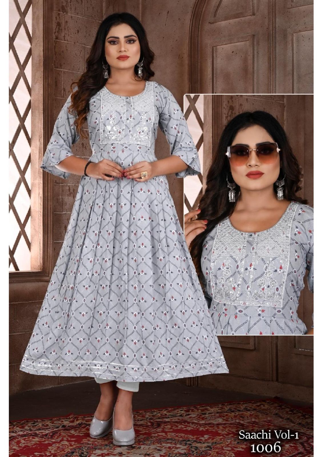 Beauty Saachi 1 Ethnic Wear Wholesale Anarkali Kurti Rayon Catalog
